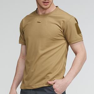 QGOOD Tactische T-shirts Heren Sport Outdoor Militaire Tee Sneldrogend shirt met korte mouwen Wandelen Jacht Army Combat Herenkleding Ademend XXXXL kaki