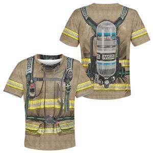 Xin nan zhuang 2024 Zomer Cool 3D Print T-shirts Voor Mannen Brandweerman Cosplay Kleding Streetwear Jongens Kids T-shirt Korte Mouwen tops Homme S