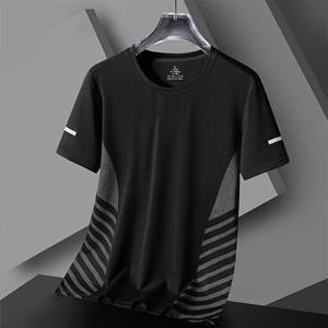 Lucky Black Cat Zomer Running Sport Tee Mode Sneldrogend Materiaal Korte mouwen Tops Casual O-hals Los T-shirt Outdoor Fitness Heren T-shirt XL