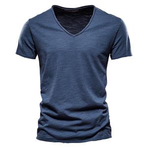 HerSight Zomer Katoenen T-shirt met korte mouwen Heren V-hals Effen Sport-T-shirts Heren Zwart Wit Tops 5XL zwart
