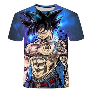 Baibao QIQI Zomer Nieuwe Jongens Meisjes T-shirts Dragon Ball ZT Shirt Zomer Kinderen 3D Goku Vegeta Print Casual Korte Mouw Heren XL