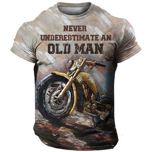ETST 03 Vintage T-shirt motorfiets heren T-shirt 3D-printen auto korte mouw tees zomer herenkleding casual blouse klassieke fietstops 3XL