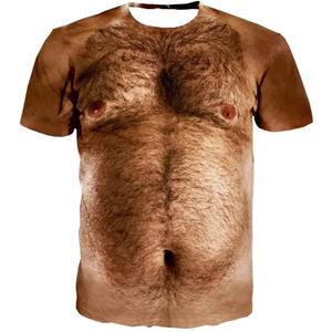 Chengyu Grappige 3D Print Spier Grafische Grappige T-shirt Voor Mannen Korte Mouw Oversized Hip Hop Tee Tops Unisex Nieuwigheid T-shirts streetwear L