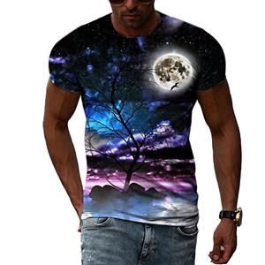 Xin nan zhuang Nieuwe 3D Trendyol Mannen Natuurlijke Landschap Grafische T-shirts Zomer Mode Hip Hop Casual Print T-shirt Persoonlijkheid Knappe Tee Top XL