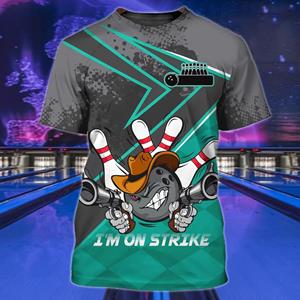 Subilier Bowling T-shirt Voor Mannen Zomer Korte Mouw O-hals Sweatshirt 3D Print Straat Grappig Top Grote Unisex Kleding Tee Shirt Camisa 5XL