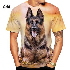 ETST 07 Heren Dames Zomermode Duitse Herder 3D Printing T-shirt Casual Hondenshirt met korte mouwen Tops XL