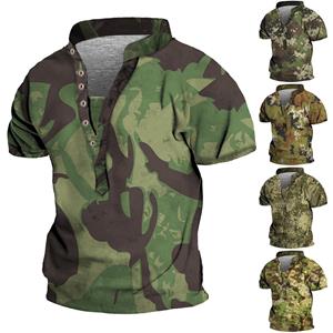 Xingben Four Europese en Amerikaanse heren vintage top digitaal bedrukte tops met korte mouwen XL