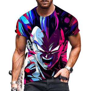Baibao QIQI Essentials T-shirt Voor Mannen Gedrukt T-shirt Dragon Ball Z Streetwear Tops Goku Vegeta T-shirts Mannen Harajuku Stijl L
