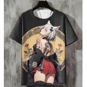 ETST WENDY 013 Heren T-shirt Anime Sexy Beauty 3D Bedrukte T-shirts Harajuku Tees Korte Mouw Tee Losse Oversized Herenkleding Tops Streetwear S
