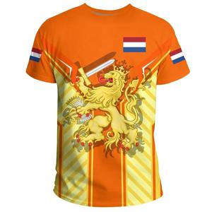 ETST 07 Nederland Heren T-shirt Nederlands Nationaal Embleem Vlag 3D Print Unisex Mode O-hals Top Oversized Losse Hip Hop Korte Mouw XS
