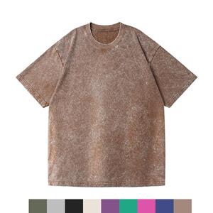 Molly Show Heren katoenen T-shirt effen ronde hals korte mouw los T-shirt zomer vintage vakantie T-shirt voor mannen ademend lichtgewicht zacht pullover top s