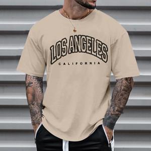 Enter Boutique Sports Clothing Collection Zomer Mode Zwaargewicht Retro Heren Engelse Letters 100% Katoen Gedrukt Ronde Hals Hoogwaardige Casual Fitness Straat T-shirt XS