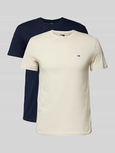 TOMMY JEANS Shirt met ronde hals TJM XSLIM 2PACK JERSEY TEE EXT (Set van 2)