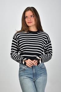 Max Mara cropped trui Dorotea gestreept blauw