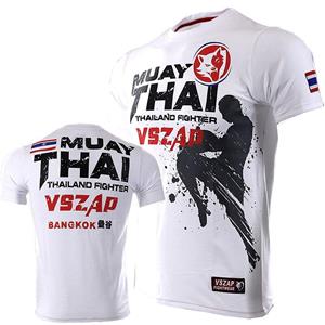 Nihao Heren Muay Thai T-shirt Zomer Ademend Snel Droog T-shirts Hardlopen Fitness Sport Korte Mouw Buiten Boksen Worstelen Trainingspakken 4XL