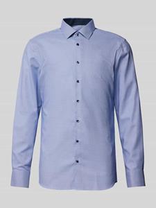 ETERNA Mode GmbH SLIM FIT Hemd in royal blau strukturiert