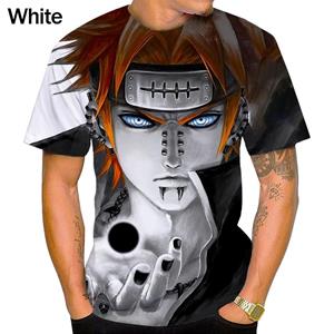 ETST0013 Heren Nieuwe Zomerkleding Straatkleding Anime Naruto T-shirt heren shirt Korte Mouw 3D Print Jersey S