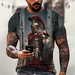 ETST 012 Sparta Grafische Tee Heren T-shirt voor Mannen Kleding Oversized T-shirt Man T-shirt 3D Print Zomer Tops Casual Korte Mouw straat