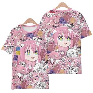 ETST0011 Anime Manga T-shirts Bocchi De Rock 3D Print Streetwear Mannen Vrouwen Mode Oversized Korte Mouw T-shirt Kid Tees tops Kleding S