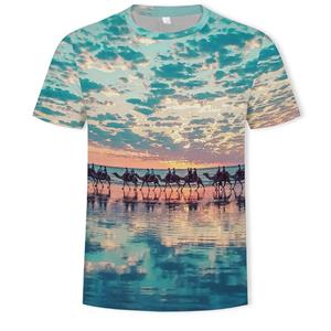 HerSight 3D Print T-shirt Tees Ademende Man Shirts Lente Zomer Tops O Hals Korte Mouw Top Mannen Plus Size TEE S