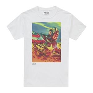 Captain America Heren oorlogskreet T-shirt XXL wit
