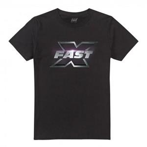 Fast & Furious Heren T-shirt met metalen logo L zwart