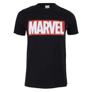Marvel Comics Heren Core-logo T-shirt XL wit