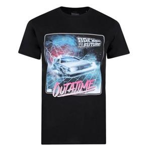 Back To The Future Terug naar de toekomst Outatime katoenen T-shirt voor heren M zwart
