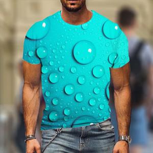 ForYourBeauty Heren T-shirt Snel drogende tops Zomermode Straat Korte mouw T-shirts 3D grafische print T-shirts Oversized herenkleding S