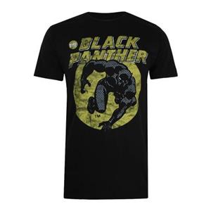 Black Panther heren T-shirt M geel/zwart