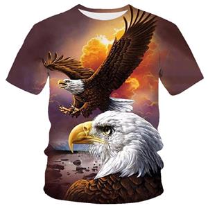 Xr 01 Mode Zomer Eagle En Vlam Phoenix Dier 3d Gedrukte T-shirt Voor mannen T-shirt O'neck Korte Mouw oversized T-shirt Top Hot 2XL