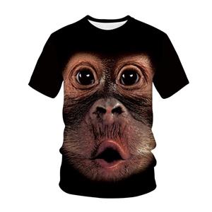Jun Lin NO.1 Nieuwste Grappige T-shirts Aap Gorilla 3D Print Streetwear Mannen Vrouwen Animal Fashion T-shirt Hip Hop T-shirt Tops Kids jongens Kleding S wit