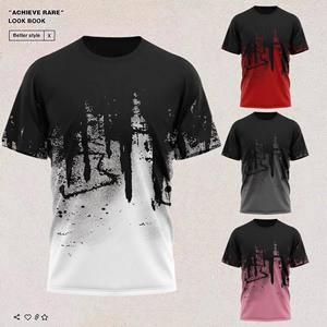 ETST WENDY 005 Merk zomerkleding 2023 trendy inktwas 3D digitaal printen heren T-shirt met korte mouwen op maat XS