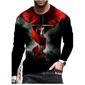 ETST WENDY 05 Herenmode Harajuku lange mouwen 3D-printen heren T-shirt Casual streetwear trui XL
