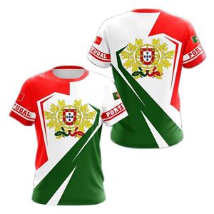 Baibao QIQI Portugal heren T-shirt vlag kleur nationaal embleem afdrukken unisex kleding zomer O hals korte mouw Memorial shirt herenkleding XXXL