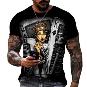 ETST 03 Heren T-shirt met korte mouwen Gothic Dark Skeleton Horror Style Zeer goede kwaliteit Lycra Polyester Tees Oversize S-5XL Vet shirt 5XL