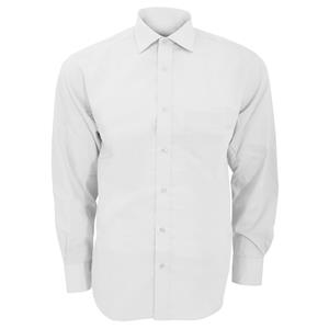 Kustom Kit Heren premium niet strijkijzer lange mouw shirt