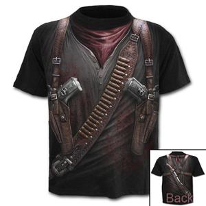 FEGKZLI Fashion Heren casual grappig 3D bedrukt T-shirt zomer korte mouw punk stijl tops M
