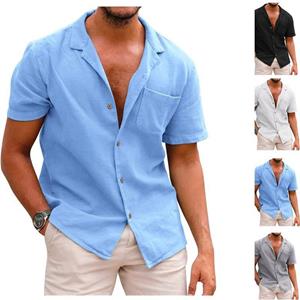 WowClassic Heren poloshirt met korte mouwen, katoen, losse grote maten overhemden, herenkleding S wit