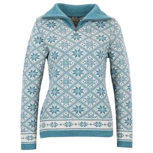 Flomax  Women's Troyer Svea - Wollen trui, grijs/turkoois