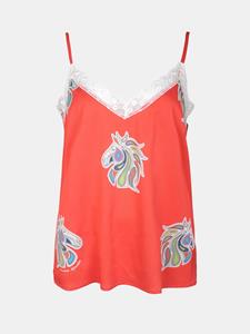 Mucho Gusto Slip top met paarden paisley