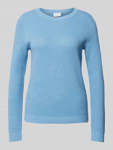 Vila vidalo o-neck l/s knit top- noos 14082767 blissful blue