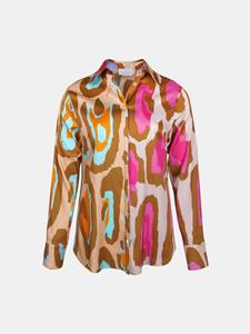 Mucho Gusto  blouse saint denis luipaard geel roze