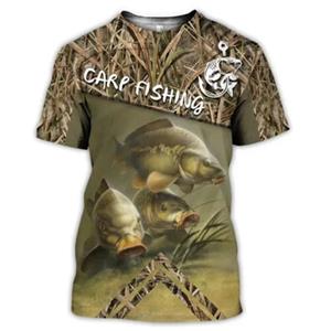 Subilier 3D Vis Gedrukte T-shirt voor Mannen Zomer mannen Karpervissen Grappige T-shirt Vrouwen Kids Mannelijke Oversized Korte mouw Tops Tees 100-6XL S