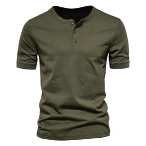 WowClassic Heren groot formaat 6XL T-shirt met ronde hals en korte mouwen Heren ademende effen sportkleding Tops M legergroene kleur