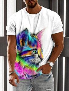 Happy Show Nieuwe zomer herenmode T-shirt persoonlijkheid blauwe kaart bedrukt heren T-shirt top XS blauw