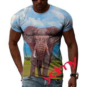 ETST WENDY 005 Tij Mode Summe Olifant Foto heren T-shirt Casual Print Tees Hip Hop Persoonlijkheid Ronde Hals Korte Sleev Sneldrogend XS