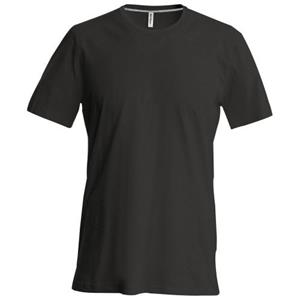 Kariban heren slim fit T-shirt met korte mouwen en ronde hals 3XL zwart