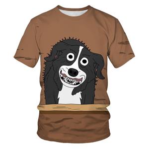 ForYourBeauty 3D Animal Digital Print Heren O-hals Zomer T-shirt met korte mouwen S