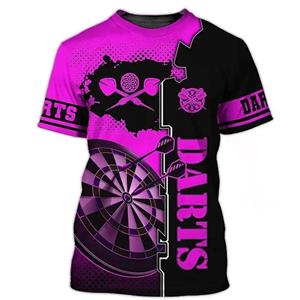 Wendy 3 Darts Game T-shirt 3D Print Zomer Heren Dames Korte Mouw t-shirts streetwear O-hals Dart Draaitafel Mode Unisex kleding S